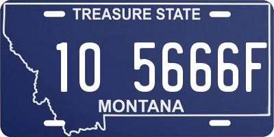 MT license plate 105666F