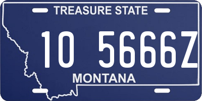 MT license plate 105666Z