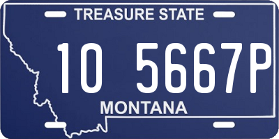 MT license plate 105667P