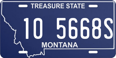 MT license plate 105668S