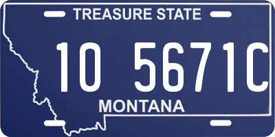 MT license plate 105671C