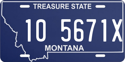 MT license plate 105671X