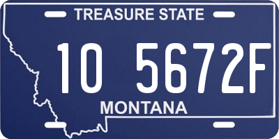 MT license plate 105672F