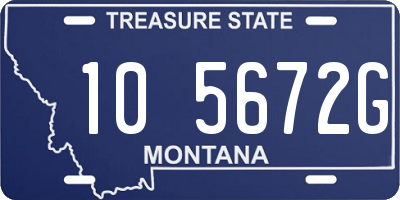 MT license plate 105672G