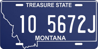 MT license plate 105672J