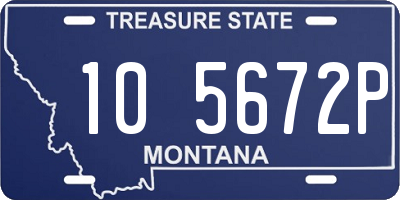 MT license plate 105672P