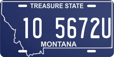 MT license plate 105672U