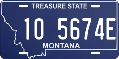 MT license plate 105674E