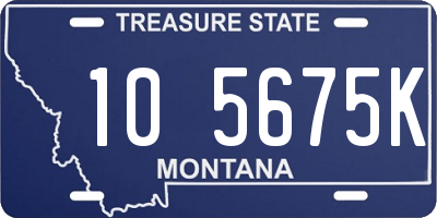 MT license plate 105675K