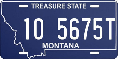 MT license plate 105675T