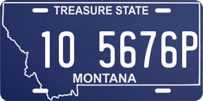 MT license plate 105676P