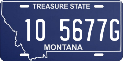 MT license plate 105677G