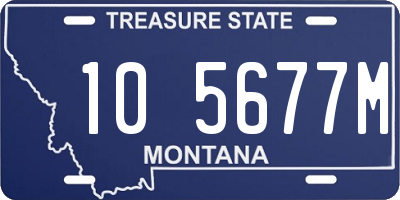 MT license plate 105677M
