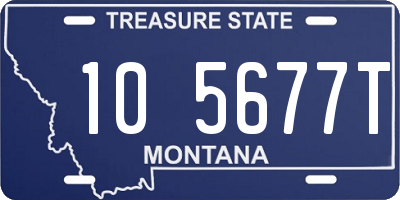 MT license plate 105677T