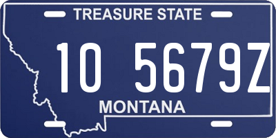 MT license plate 105679Z