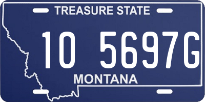 MT license plate 105697G