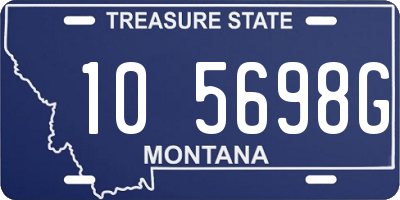 MT license plate 105698G