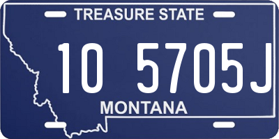 MT license plate 105705J