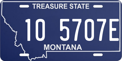 MT license plate 105707E