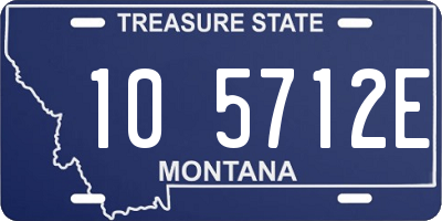 MT license plate 105712E