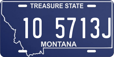 MT license plate 105713J