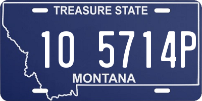 MT license plate 105714P