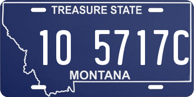 MT license plate 105717C