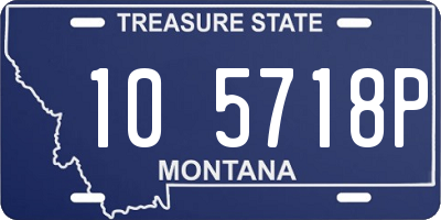 MT license plate 105718P