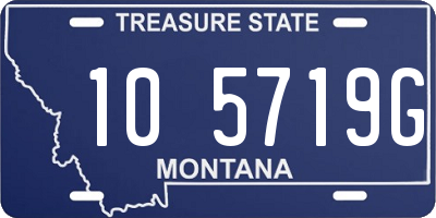 MT license plate 105719G