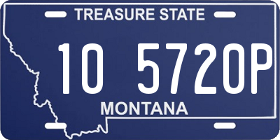 MT license plate 105720P