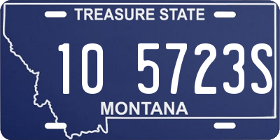 MT license plate 105723S