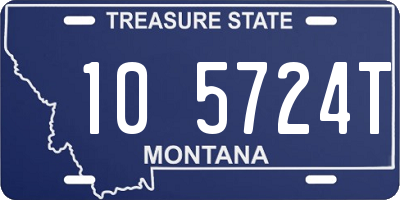 MT license plate 105724T