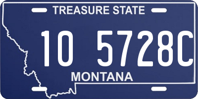 MT license plate 105728C