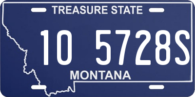 MT license plate 105728S