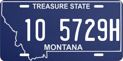 MT license plate 105729H