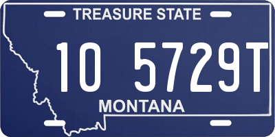 MT license plate 105729T