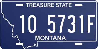 MT license plate 105731F