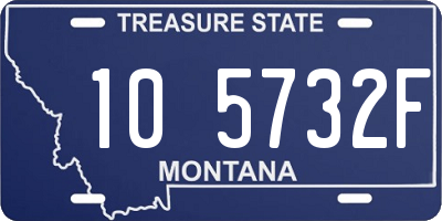 MT license plate 105732F