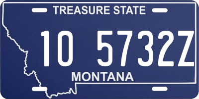 MT license plate 105732Z