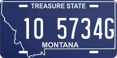 MT license plate 105734G