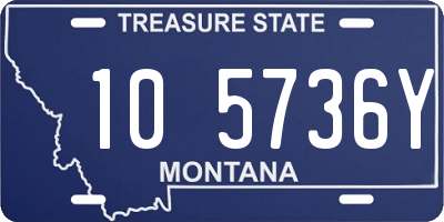 MT license plate 105736Y