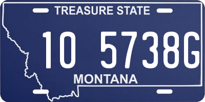 MT license plate 105738G