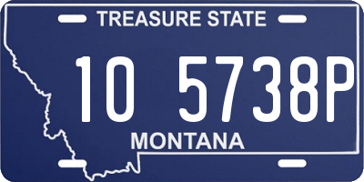 MT license plate 105738P