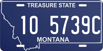 MT license plate 105739C