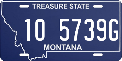 MT license plate 105739G