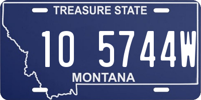 MT license plate 105744W