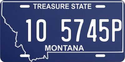 MT license plate 105745P