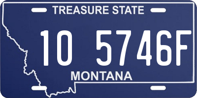 MT license plate 105746F