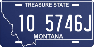 MT license plate 105746J