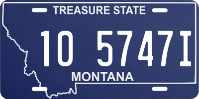 MT license plate 105747I